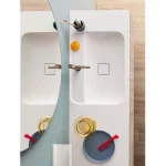 Тумба с умывальником Arbi Inka 02 155.6х50.5 см, вяз Perla (Inka 02) - Фото 2